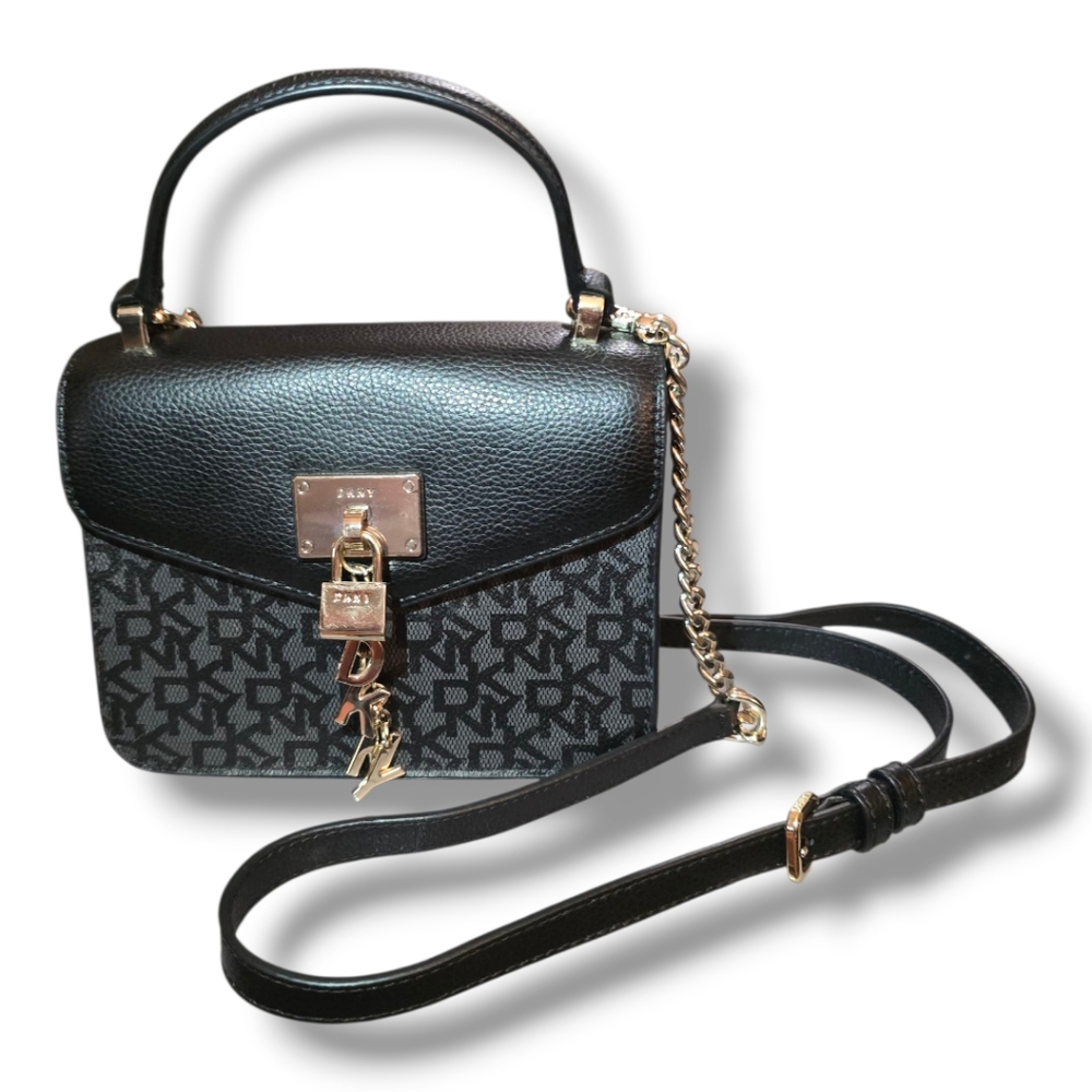 DKNY- Elissa SM Top Handle Bag BK Logo - BK  Used Once
